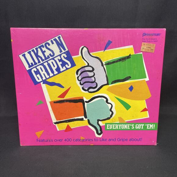 Likes N Gripes Vintage 90s Board Game Everyone's Got 'Em! New Sealed Teen-Adult - Picture 2 of 12